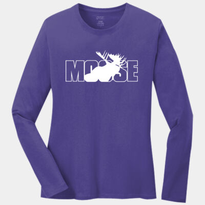 The Moose Club - Ladies Long Sleeve Core Cotton Tee Thumbnail