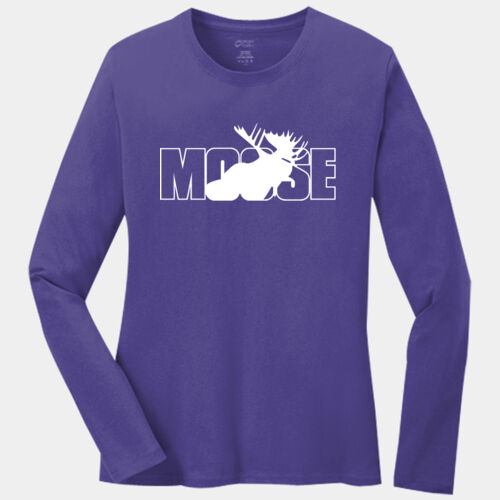 The Moose Club - Ladies Long Sleeve Core Cotton Tee Thumbnail