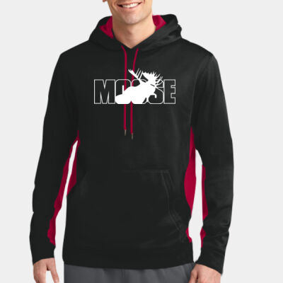 The Moose Club - Sport Wick ® Fleece Colorblock Hooded Pullover Thumbnail