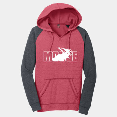 The Moose Club - Women's Lightweight Fleece Raglan Hoodie Thumbnail