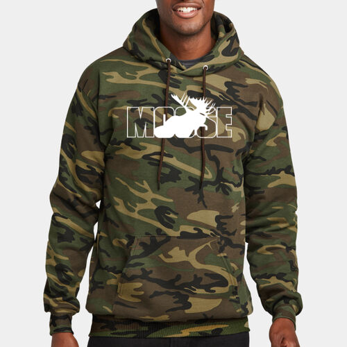 The Moose Club - Core Fleece Camo Pullover Hooded Sweatshirt -PC78HC Thumbnail
